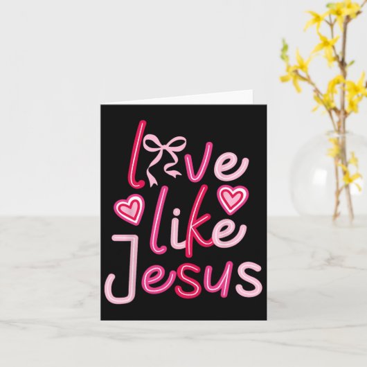 愛のようにイエスバレンタインデクリスチャン カード (黄色い花)