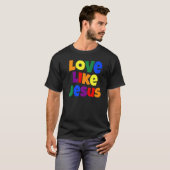 愛のようにイエス宗教的な神クリスチャンのグラフィック Tシャツ (正面フル)