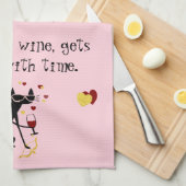 愛のようにワインのバレンタイン キッチンタオル (四つ折り)