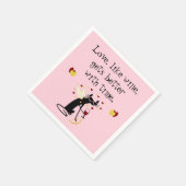 愛のようにワインのバレンタイン スタンダードカクテルナプキン (角)