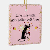 愛のようにワインのバレンタイン セラミックオーナメント (右)