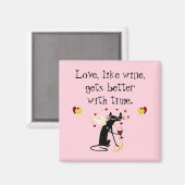 愛のようにワインのバレンタイン マグネット (正面/裏面)