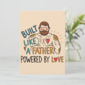 愛のように築く、父の日 招待状 (スタンド正面)