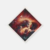 愛のウィスパーズバレンタイン紙ナプキン – ロマンチック スタンダードカクテルナプキン (角)