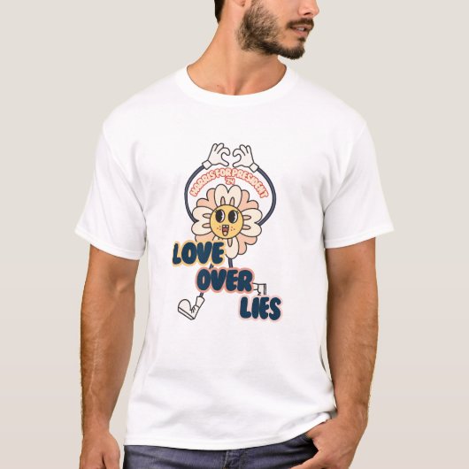 愛のウソ – ハッピーフラワー – Kamala Harris 24 Tシャツ (正面)