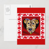 愛のエアデールが好き ポストカード (正面/裏面)