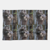 **「愛のエイドロフト：ミイラとベビーオッター」** キッチンタオル (横)