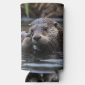 **「愛のエイドロフト：ミイラとベビーオッター」** スリム缶クーラー (裏面)