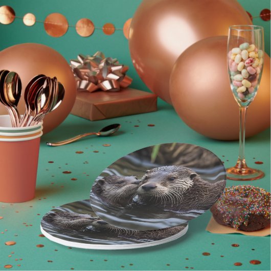 **「愛のエイドロフト：ミイラとベビーオッター」** ペーパープレート (複数)