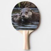 **「愛のエイドロフト：ミイラとベビーオッター」** 卓球ラケット (正面)