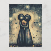 愛のエイリアンが抱き締める ポストカード (正面)