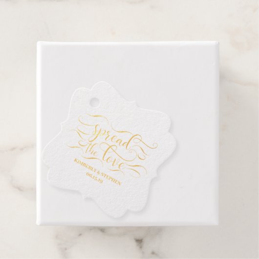 愛のエレガントな結婚式を広げる フェイバータグ (箱)