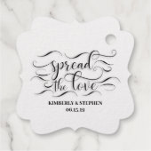 愛のエレガントな結婚式を広げる フェイバータグ (裏面)