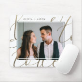 愛のエレガントスクリプトの写真と名前 マウスパッド (マウス)