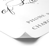 愛のエレガントパワー充電ステーションのブラックスクリプト ポスター (角)