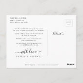 愛のエレガント脚本は患者の写真の延期だ ポストカード (裏面)