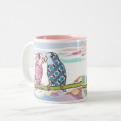 愛のオウム ツートーンマグカップ (正面左)