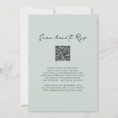 愛のオリーブ枝のシンボル結婚モノグラム 招待状 (裏面)