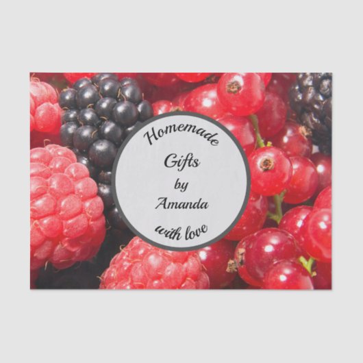 愛のカスタマイズ可能な写真を持つ自家製ギフト 薄葉紙 (正面)