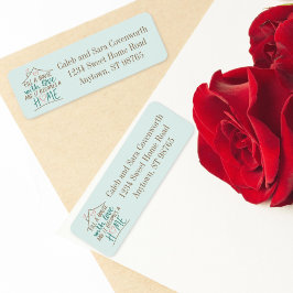 愛のカスタマイズ可能な引っ越し祝いパーティーリターン ラベル