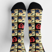 愛のカスタム写真コラージュ愛ペット ソックス (上部)