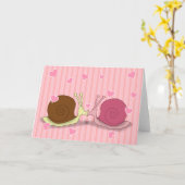 愛のカタハクチョウのグリーティングカード カード (黄色い花)