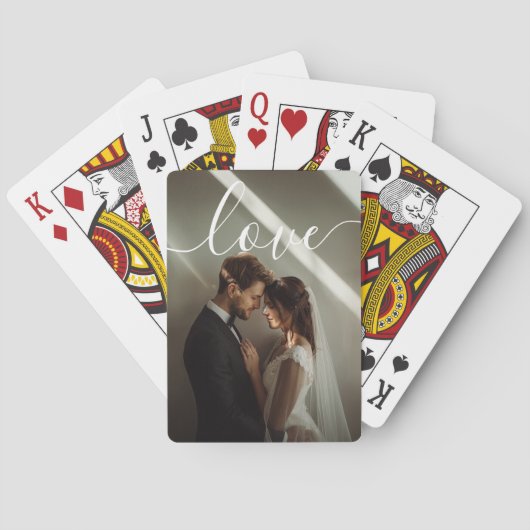 愛のカップルカスタムの写真 トランプ (裏面)