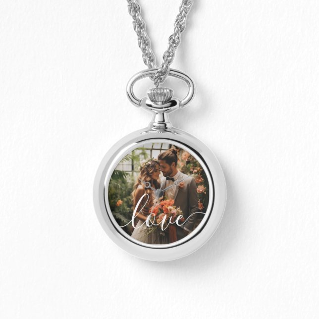 愛のカップルカスタムの写真 腕時計 (正面)