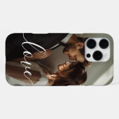 愛のカップルカスタムの写真 iPhoneケース (裏面横)