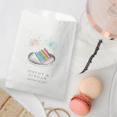 愛のカップルパーソナライズされたのスライス フェイバーバッグ