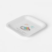 愛のカップルパーソナライズされたのスライス ペーパープレート (傾斜あり)