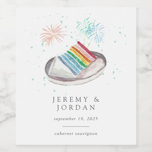 愛のカップルパーソナライズされたのスライス ワインラベル (シングルラベル)