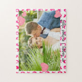 愛のカップル私は右にスワイプした幸せカスタマイズ ジグソーパズル (縦)