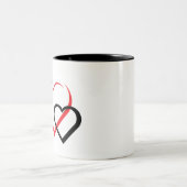 愛のカップ/ハートデザインコーヒーマグ/完璧なギフト ツートーンマグカップ (中央)
