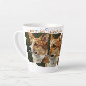 愛のカップ 犬好き 12oz スモールラテマグ カフェラテマグ (左アングル)