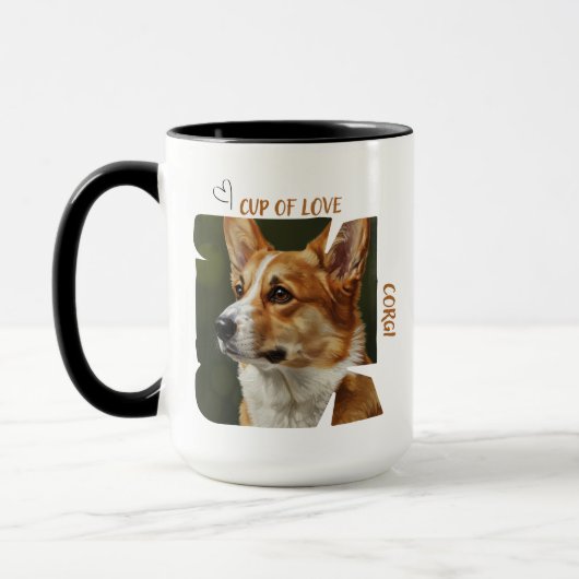 愛のカップ 犬好き 450ml マグカップ (左)