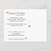 愛のカードでキラキラした広告パッチワーク ポストカード (裏面)