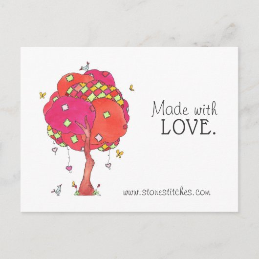 愛のカードでキラキラした広告パッチワーク ポストカード (正面)