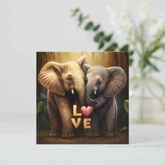 愛のカードに可愛い動物 (スタンド正面)