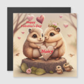 愛のカードの可愛いリス (正面/裏面)
