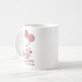 愛のガラス コーヒーマグカップ (正面左)