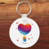 愛のキャットとバルーン キーホルダー (正面)