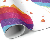 愛のキャットとバルーン ラッピングペーパー (ロールコーナー)