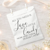 愛のキャンディ結婚ビュッフェの好意ファ フェイバーバッグ (クリップ留めされた状態)