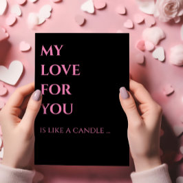 愛のキャンドルライト知恵バレンタインデー カード