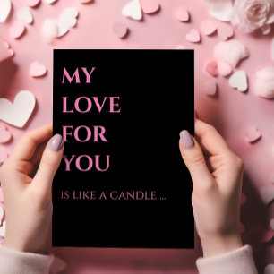 愛のキャンドルライト知恵バレンタインデー カード