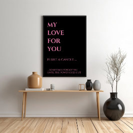 愛のキャンドルライト知恵バレンタインデー ポスター