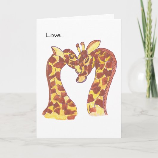 愛のキリンたち カード (正面)