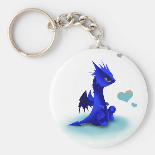 愛のキーチェーンのリトルブルーのドラゴン キーホルダー (正面)