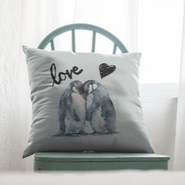 愛のギフトに可愛いペンギンアイディアのためのバレンタイン クッション